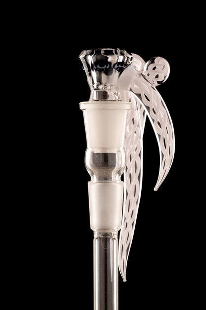 Asu Glass x Deer Glass - 18mm 3 Hole Dot Stack Slide W/ Dual Spiral Horn
