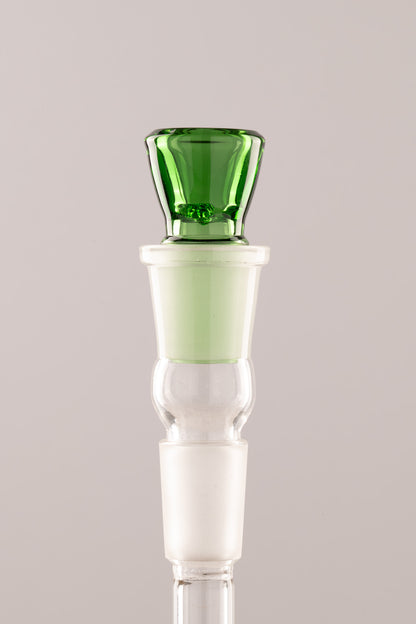 Asu Glass - Full Work 18mm 3 Hole "Budget Bowl" - Emerald Green