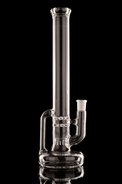 Green Belt Glass - Clear 44mm Hollow Foot Blooper W/ Drain - 1