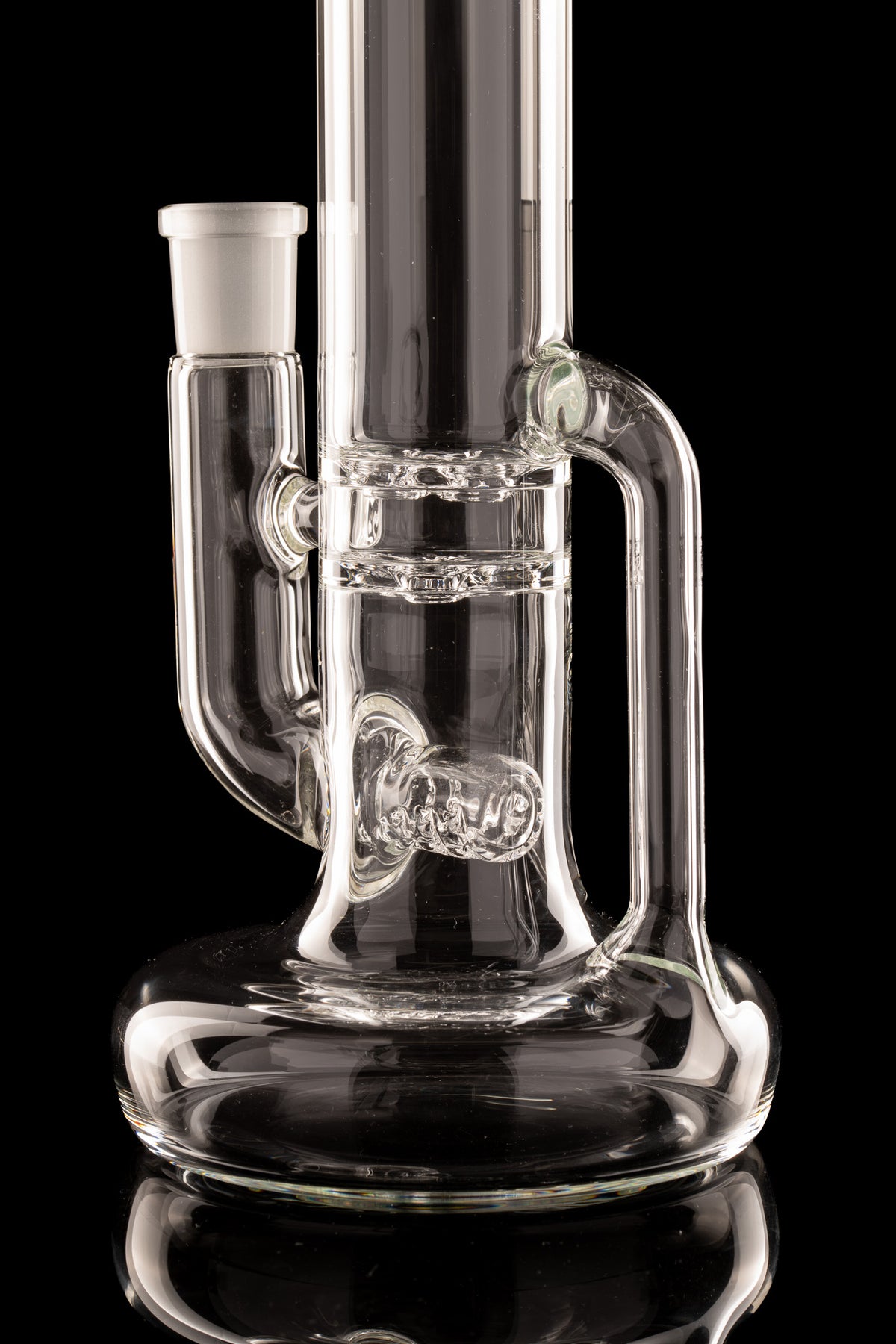 Green Belt Glass - Clear 44mm Hollow Foot Blooper W/ Drain - 1