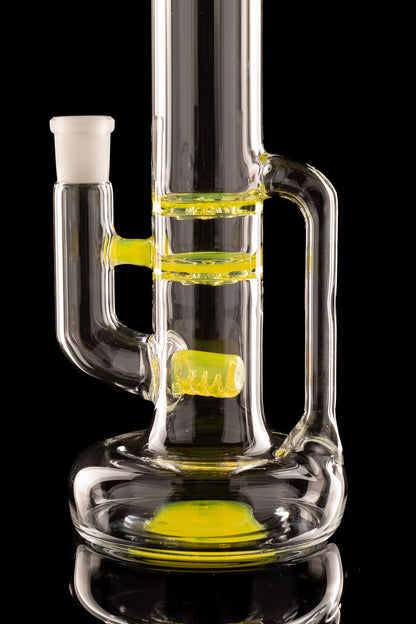 Green Belt Glass - FA 44mm Hollow Foot Blooper W/ Drain - Lemon Drop