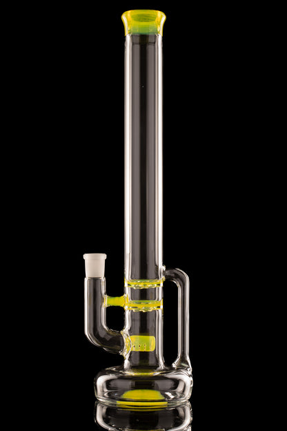 Green Belt Glass - FA 44mm Hollow Foot Blooper W/ Drain - Lemon Drop