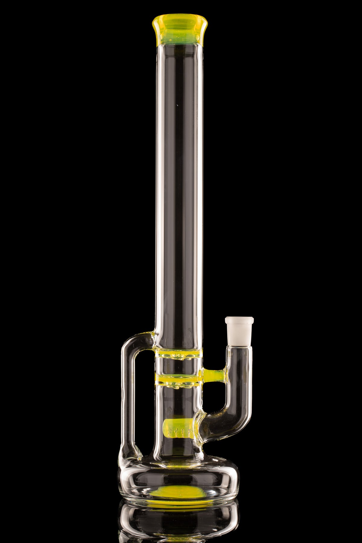 Green Belt Glass - FA 44mm Hollow Foot Blooper W/ Drain - Lemon Drop