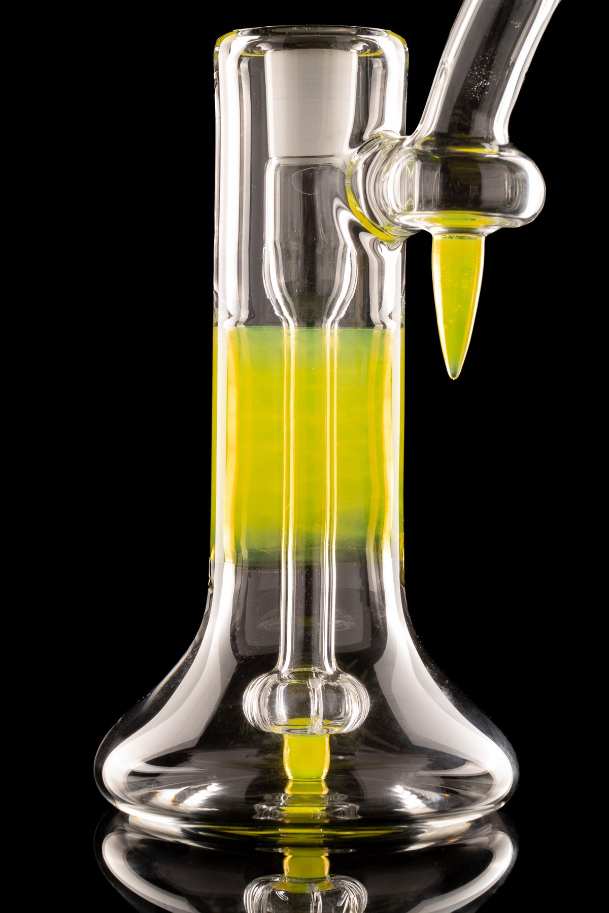 Green Belt Glass - FA 18mm Dewar Bubbler - Lemon Drop