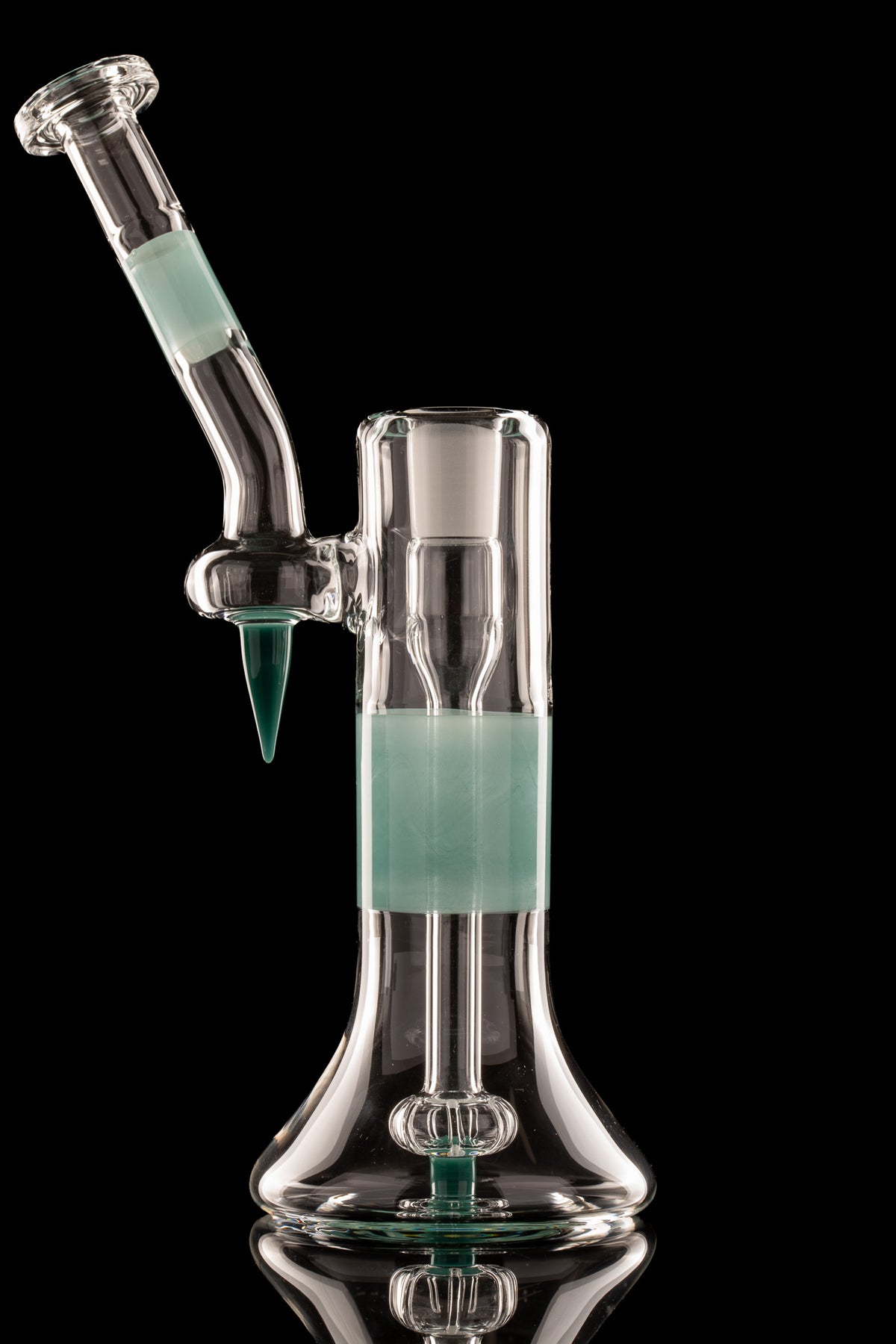 Green Belt Glass - FA 18mm Dewar Bubbler - Aqua Azul