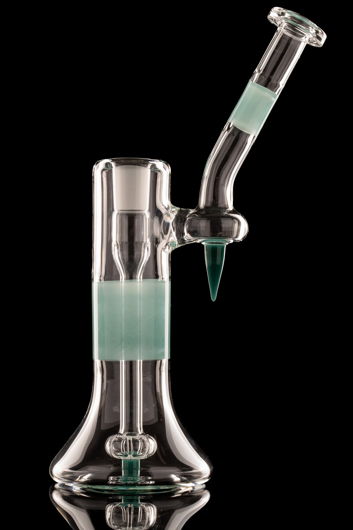 Green Belt Glass - FA 18mm Dewar Bubbler - Aqua Azul