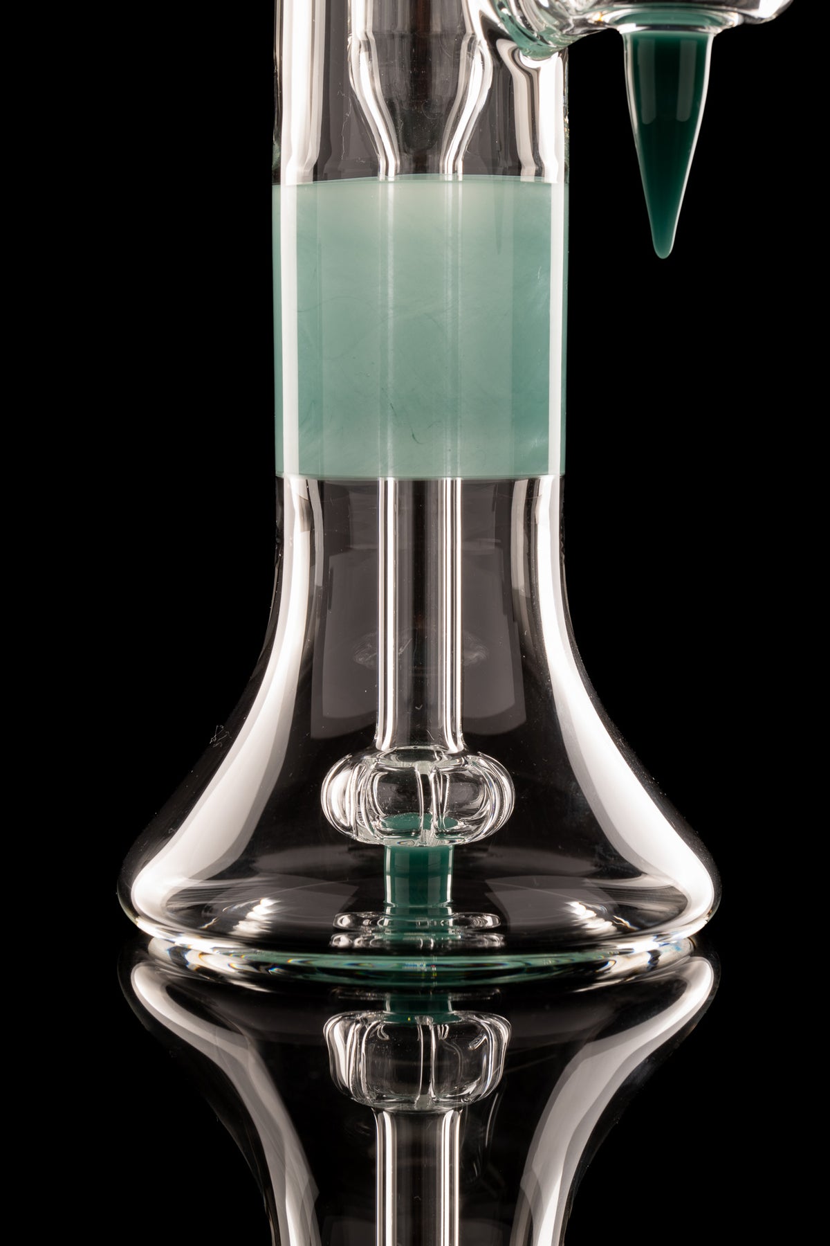 Green Belt Glass - FA 18mm Dewar Bubbler - Aqua Azul