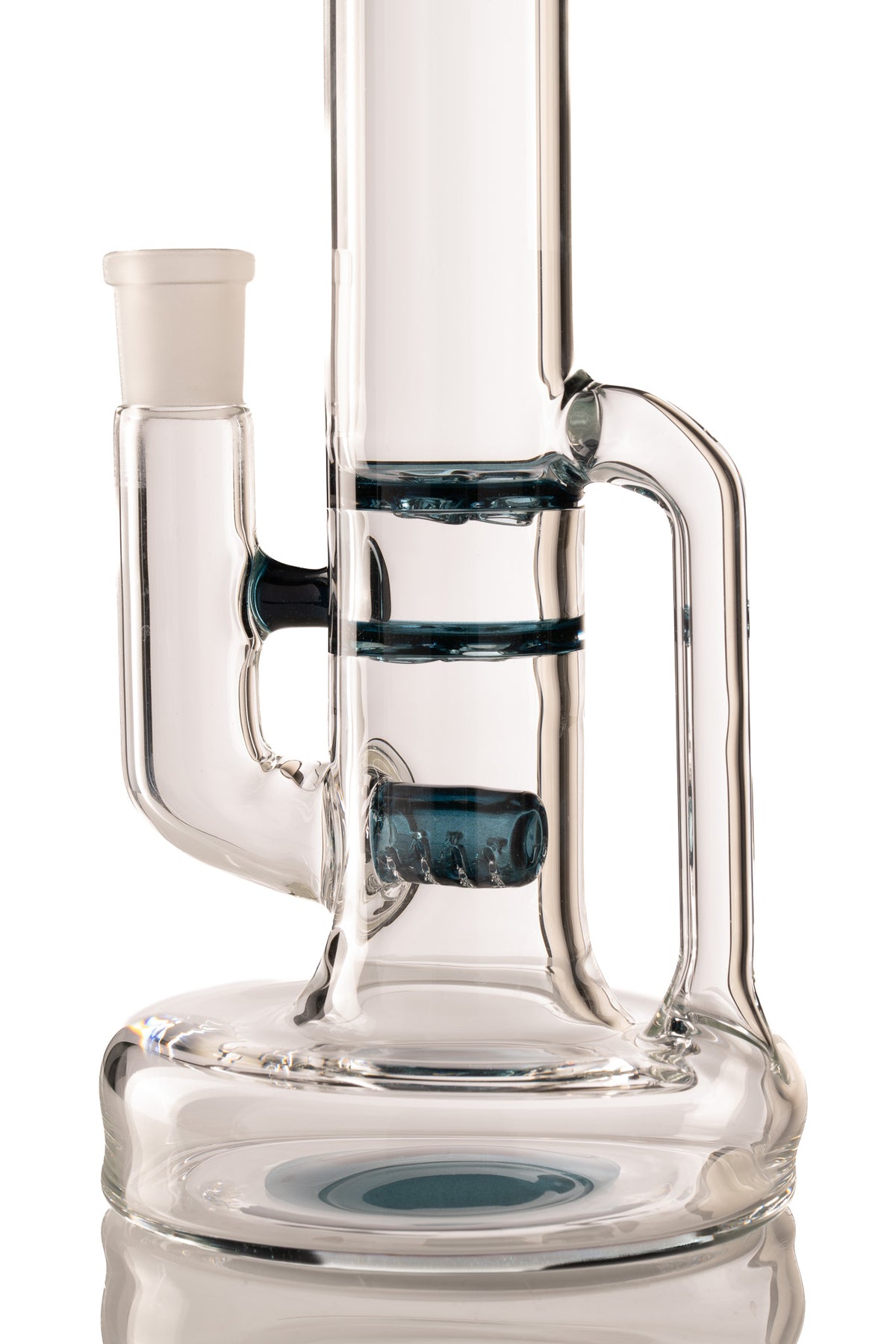 Green Belt Glass - FA 44mm Hollow Foot Blooper W/ Drain - Blue Stardust
