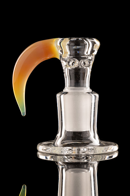 Green Belt Glass - 18mm 4 Hole Clear Slide W/ Colour Horn - Wood Glue