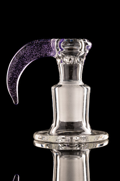Green Belt Glass - 18mm 4 Hole Clear Slide W/ Colour Horn - Prince