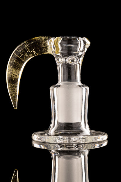 Green Belt Glass - 18mm 4 Hole Clear Slide W/ Colour Horn - Serum (CFL)