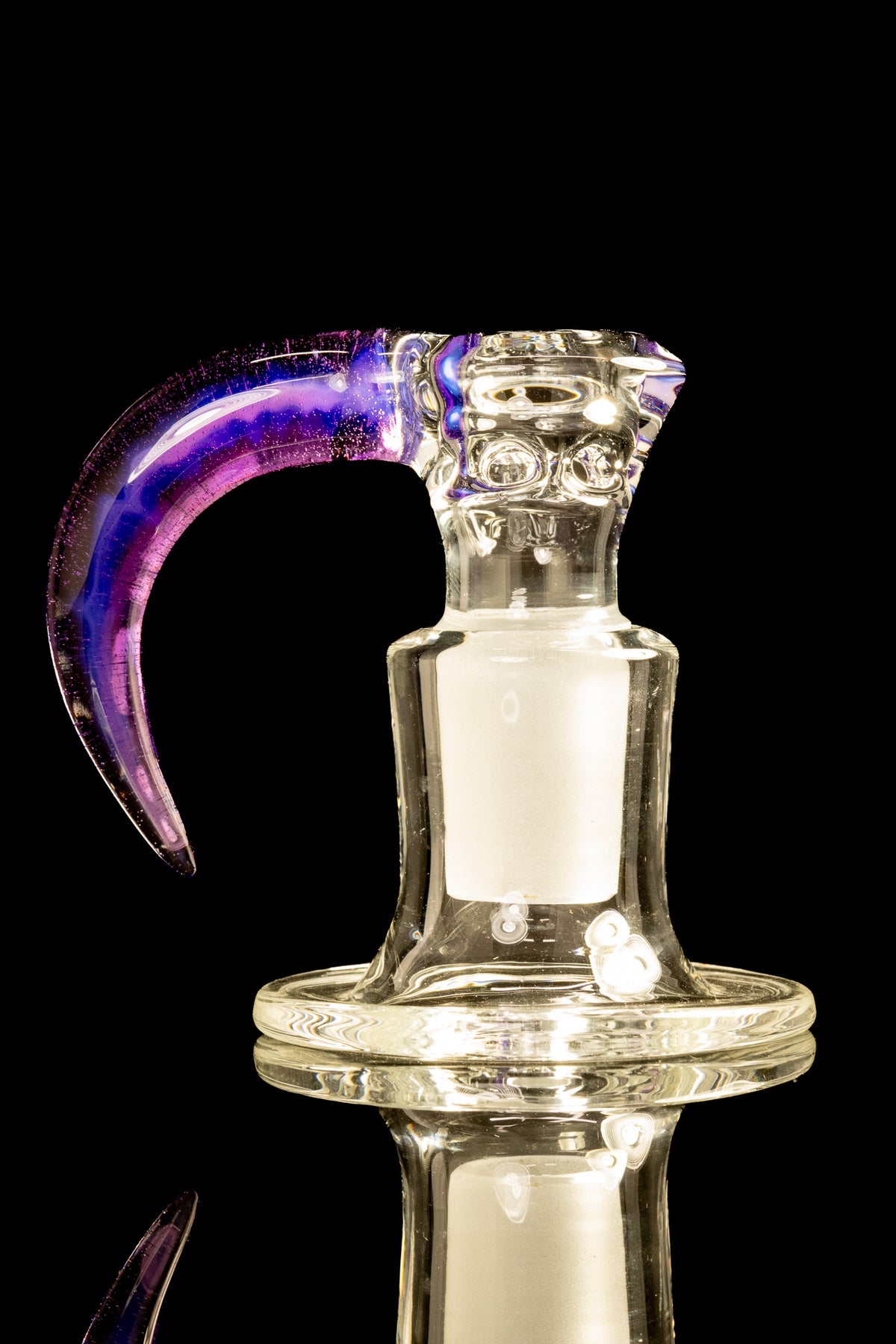 Green Belt Glass - 18mm 4 Hole Clear Slide W/ Colour Horn - Parallax (CFL)