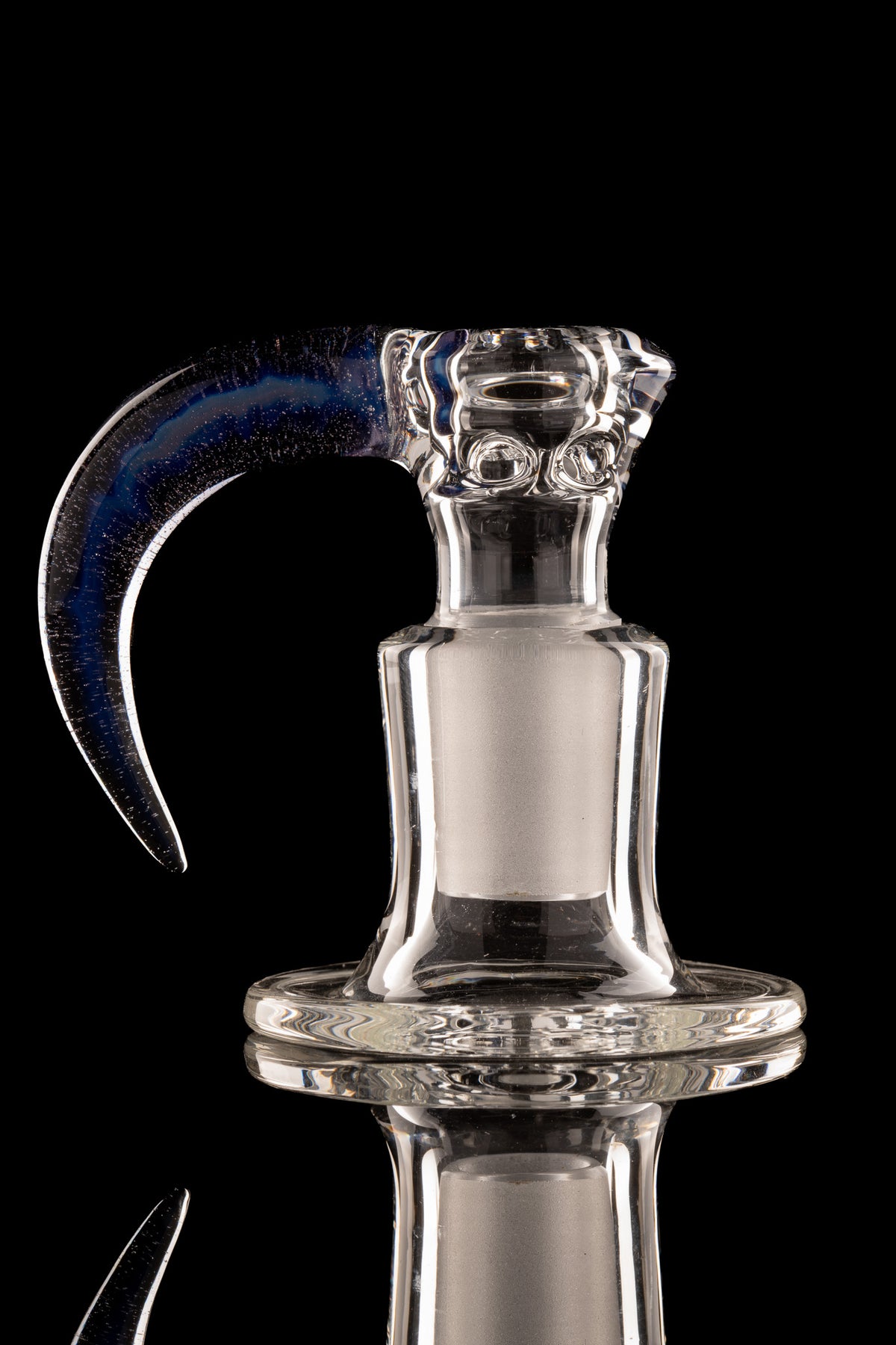 Green Belt Glass - 18mm 4 Hole Clear Slide W/ Colour Horn - Parallax (CFL)