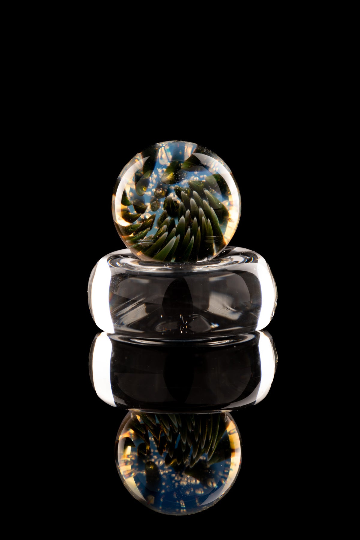 Kitty Meow Glass - Fumed Implosion Marble/Slurper Top - 1