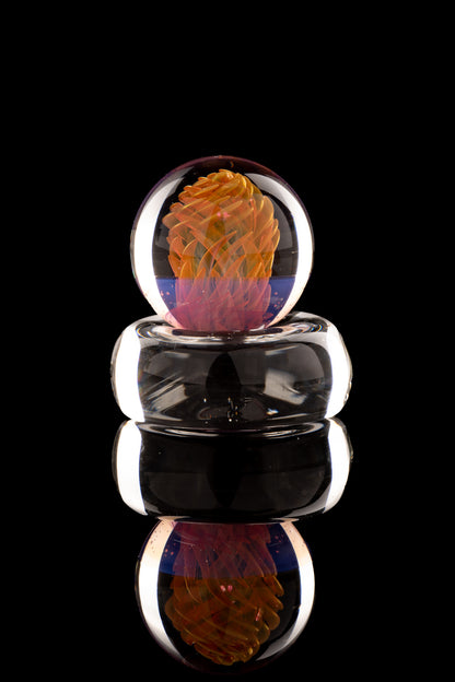 Kitty Meow Glass - Fumed Implosion Marble/Slurper Top - 2
