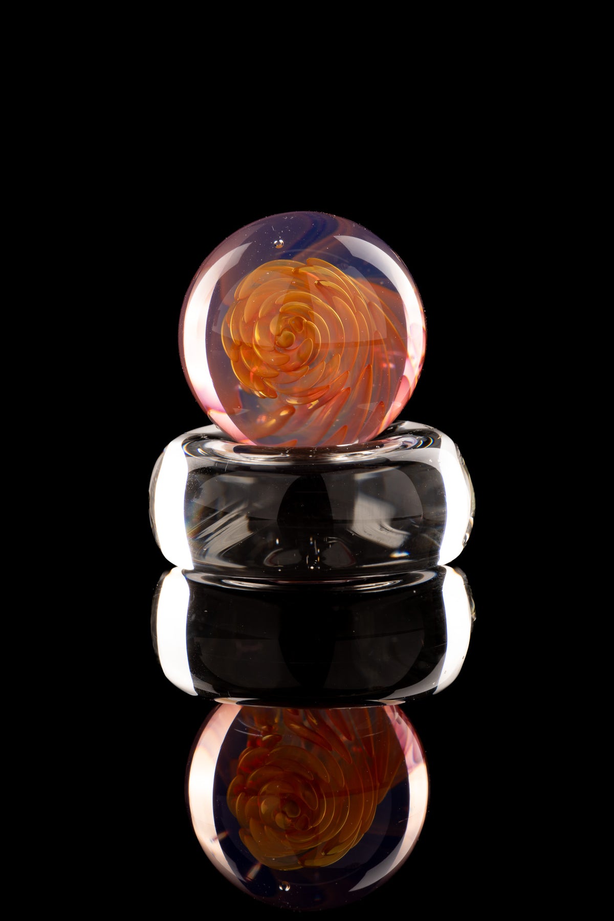 Kitty Meow Glass - Fumed Implosion Marble/Slurper Top - 2