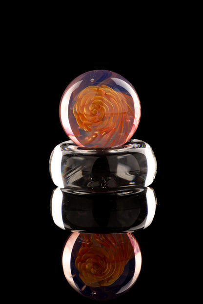Kitty Meow Glass - Fumed Implosion Marble/Slurper Top - 2