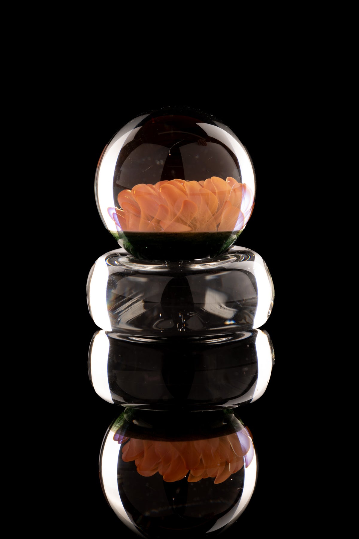 Kitty Meow Glass - Fumed Implosion Marble/Slurper Top - 5