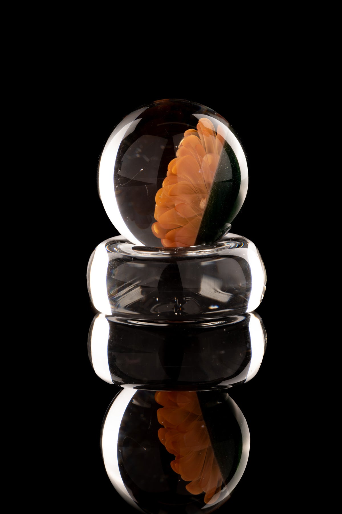 Kitty Meow Glass - Fumed Implosion Marble/Slurper Top - 5
