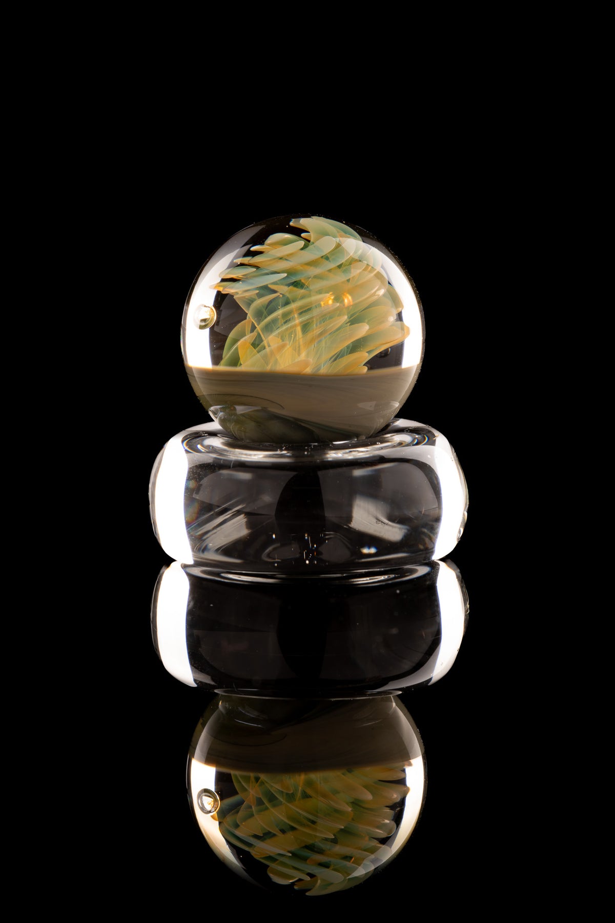 Kitty Meow Glass - Fumed Implosion Marble/Slurper Top - 6
