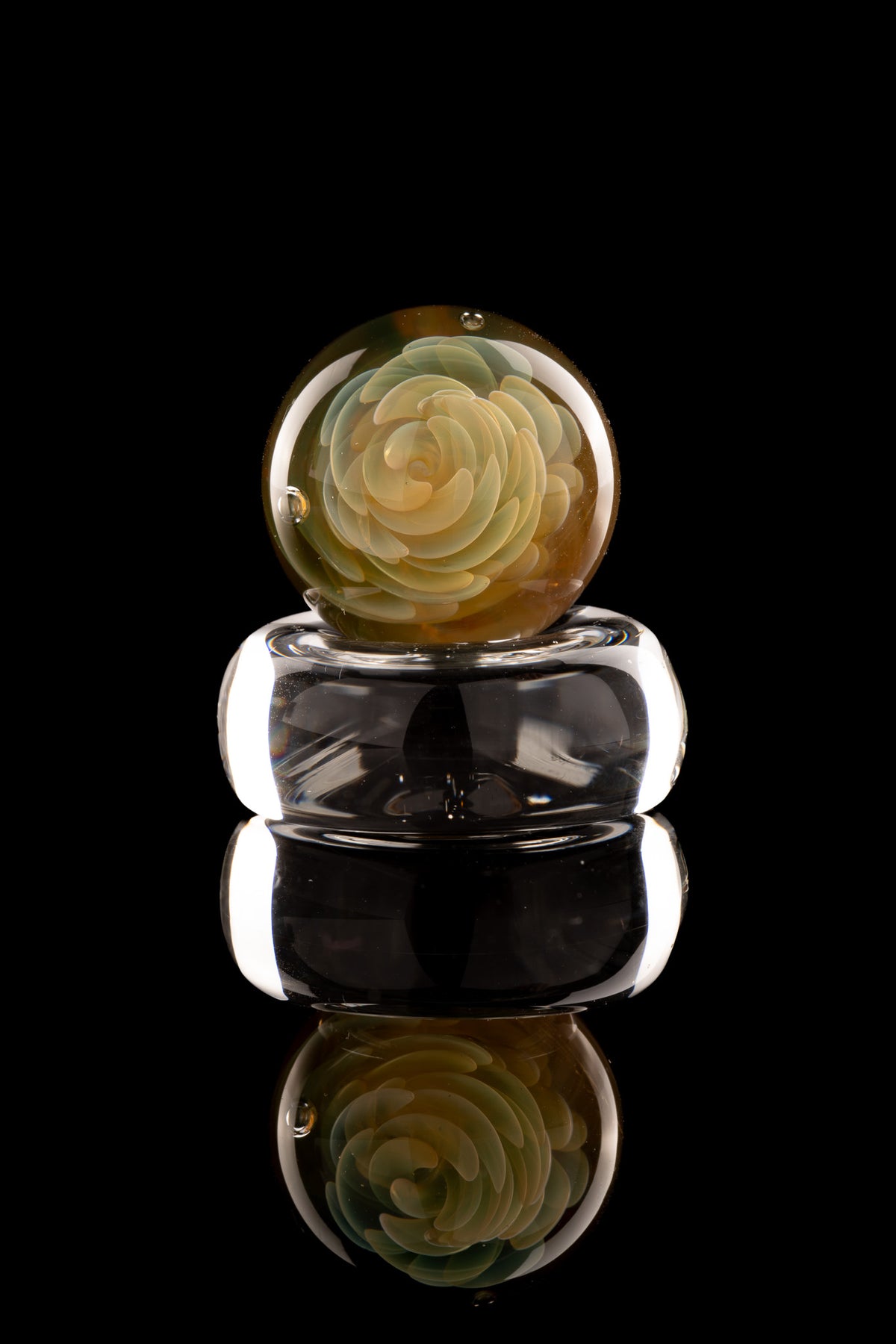 Kitty Meow Glass - Fumed Implosion Marble/Slurper Top - 6