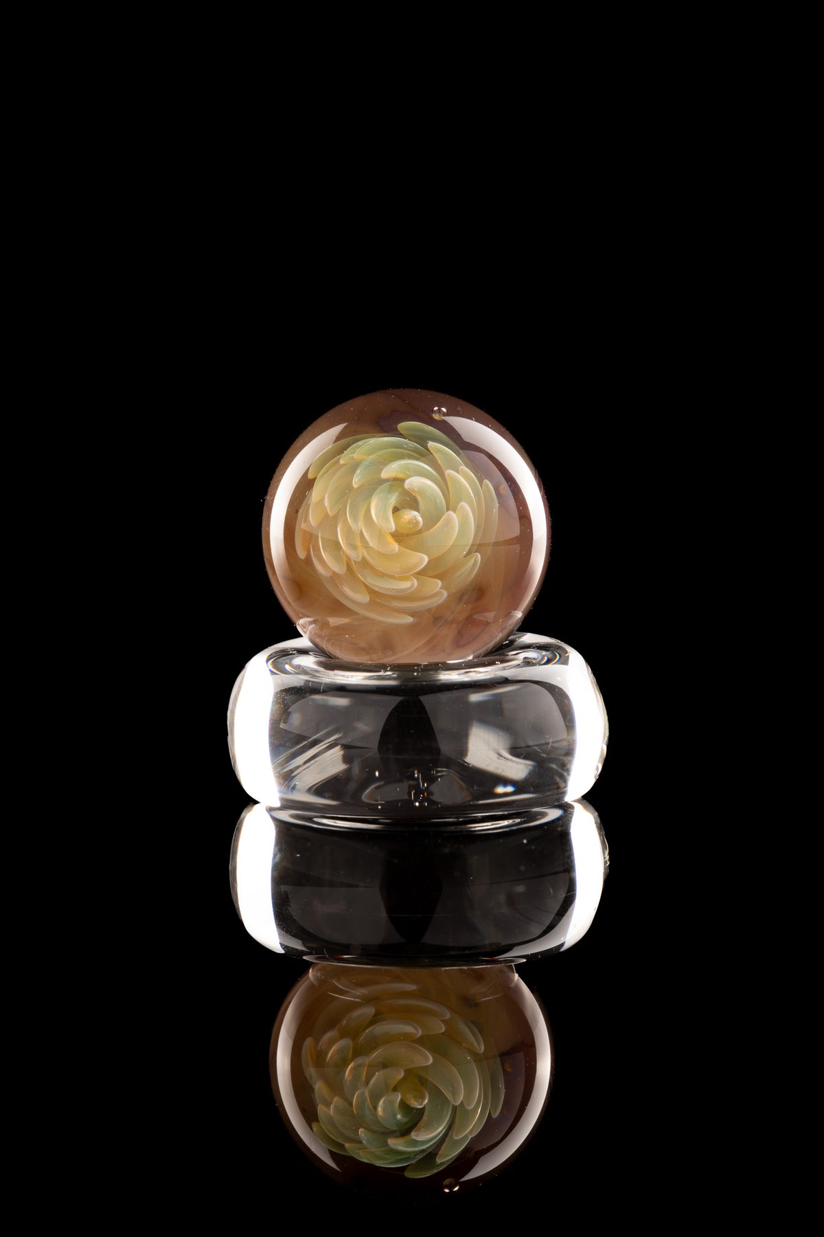 Kitty Meow Glass - Fumed Implosion Marble/Slurper Top - 7