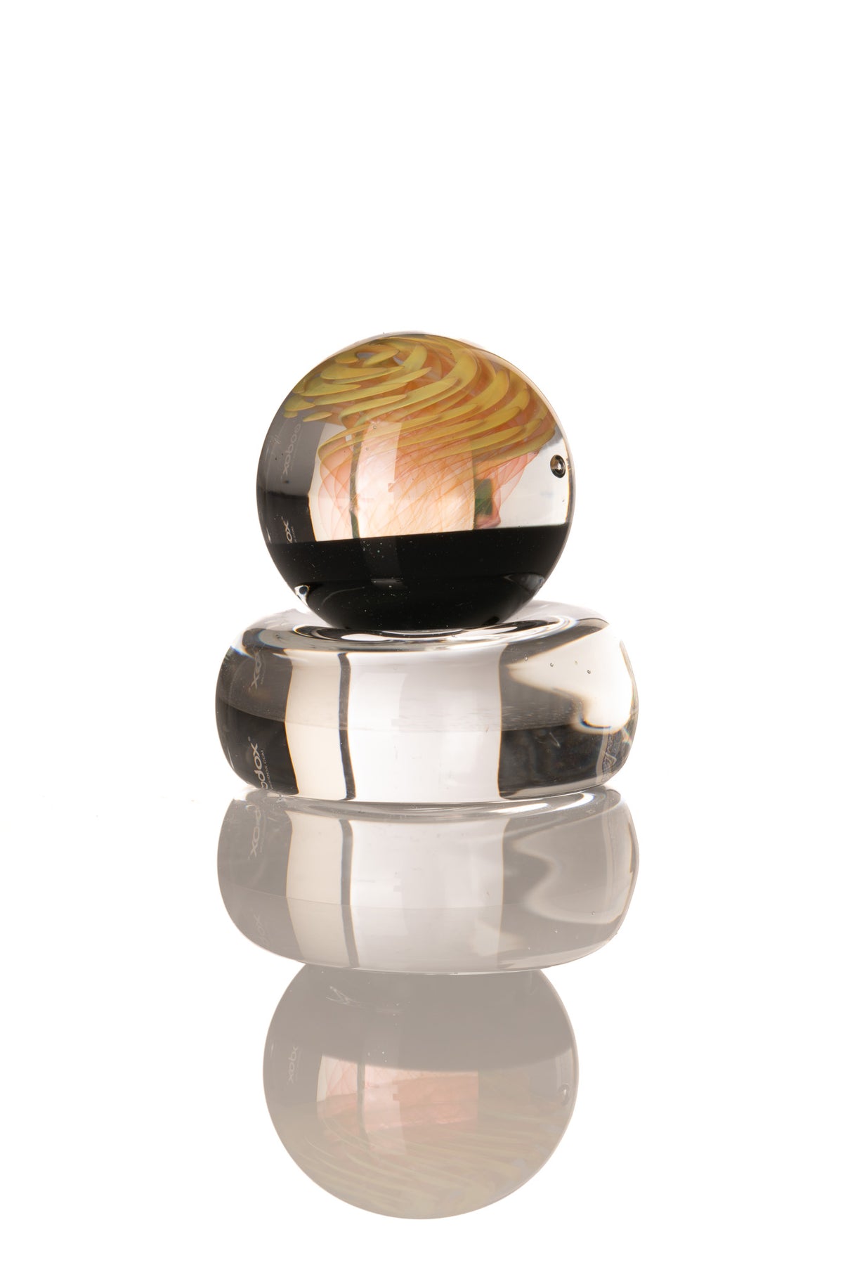 Kitty Meow Glass - Fumed Implosion Marble/Slurper Top - 8