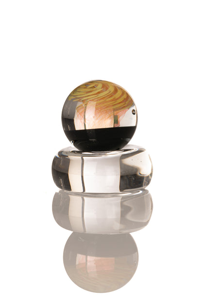 Kitty Meow Glass - Fumed Implosion Marble/Slurper Top - 8