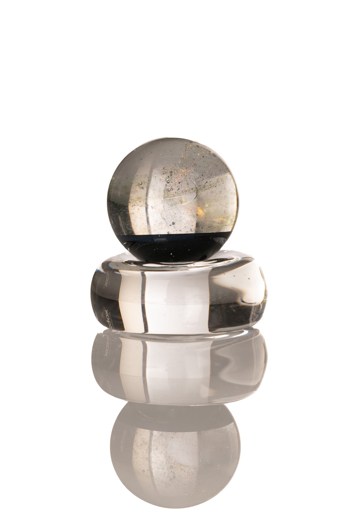 Kitty Meow Glass - Dichro Marble/Slurper Top
