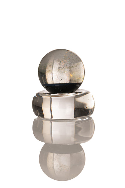 Kitty Meow Glass - Dichro Marble/Slurper Top