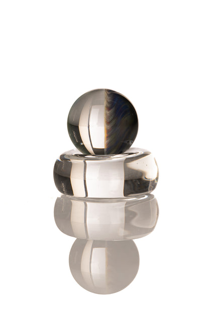 Kitty Meow Glass -  Marble/Slurper Top - 20mm