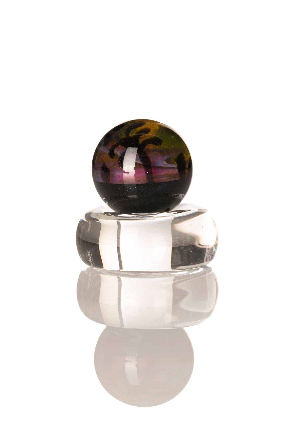 Kitty Meow Glass - Beach Scene Marble/Slurper Top
