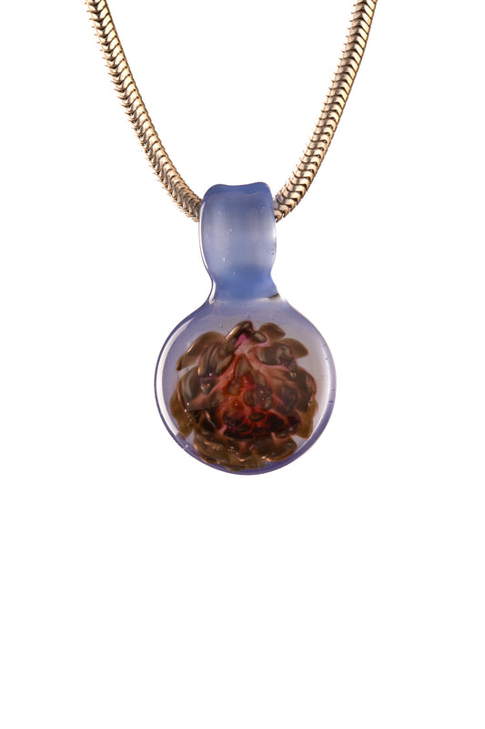 Kitty Meow Glass - Blue Implosion Pendant