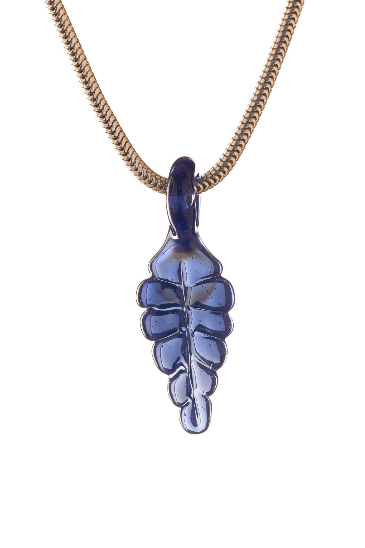 Kitty Meow Glass - Full Colour Leaf Pendant - 2