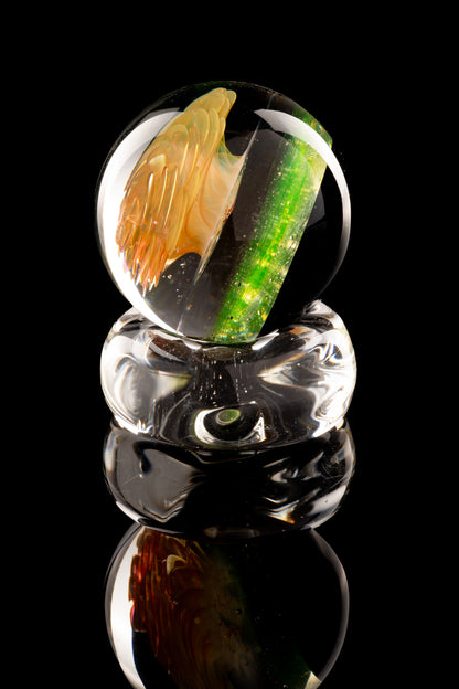 Kitty Meow Glass - Fumed Implosion Dichro Uv Marble