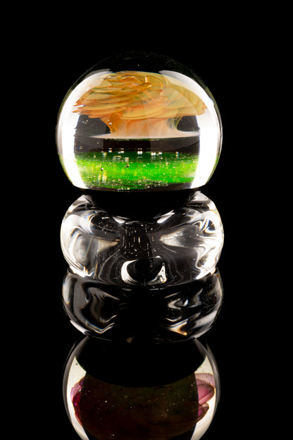 Kitty Meow Glass - Fumed Implosion Dichro Uv Marble