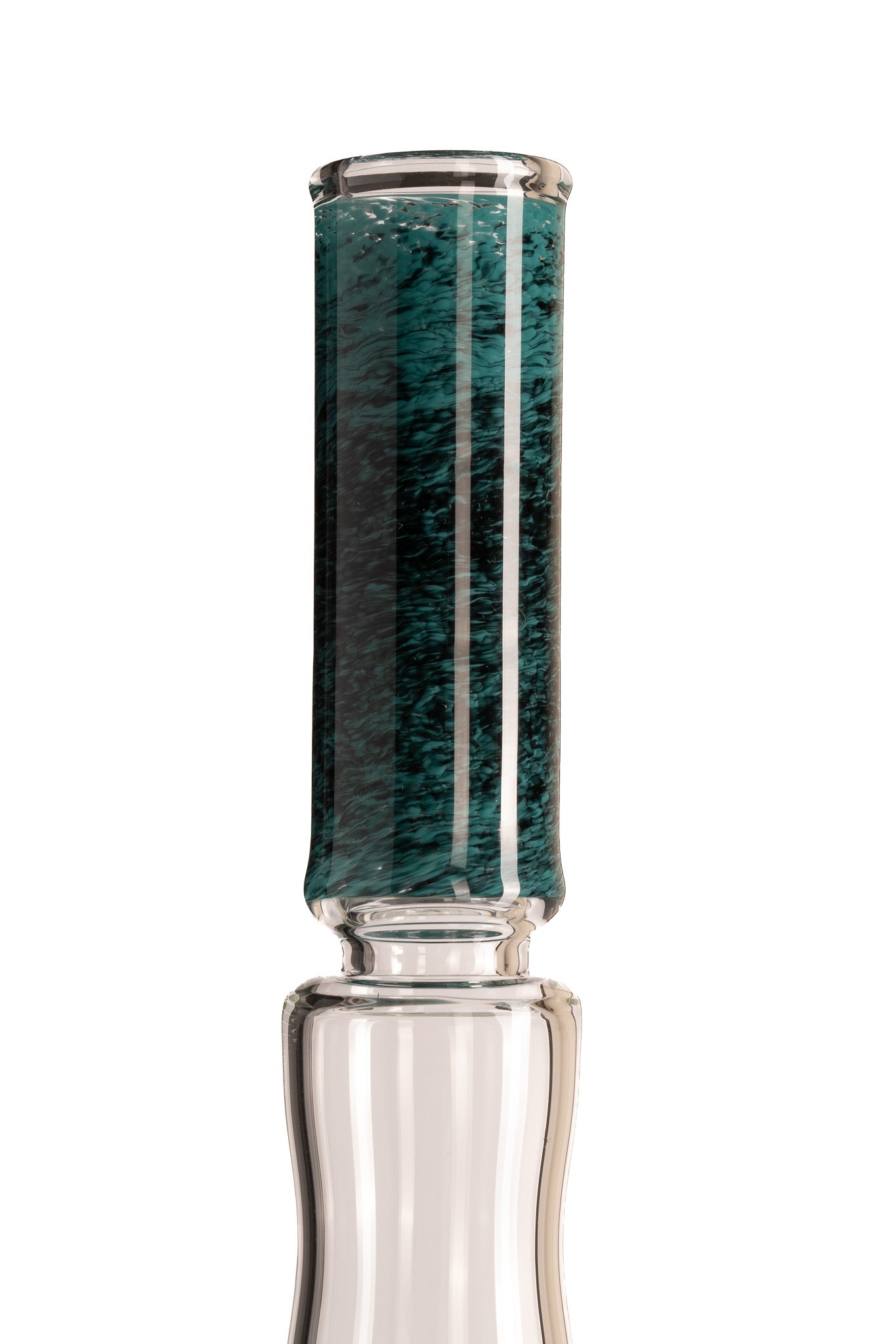 Mastah Glass - Hollow Foot Bong W/ Frit - Aqua Azul