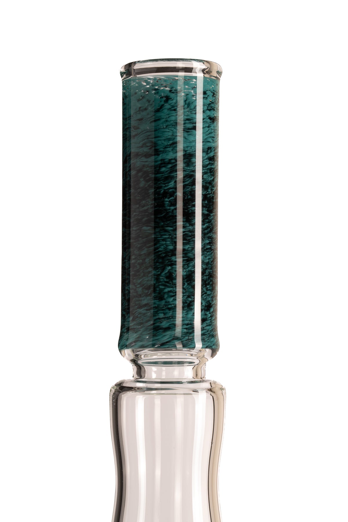 Mastah Glass - Hollow Foot Bong W/ Frit - Aqua Azul