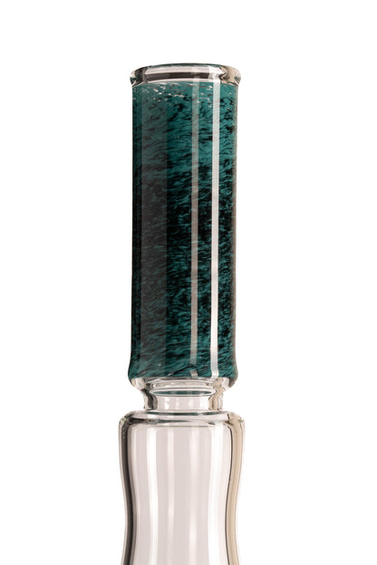 Mastah Glass - Hollow Foot Bong W/ Frit - Aqua Azul