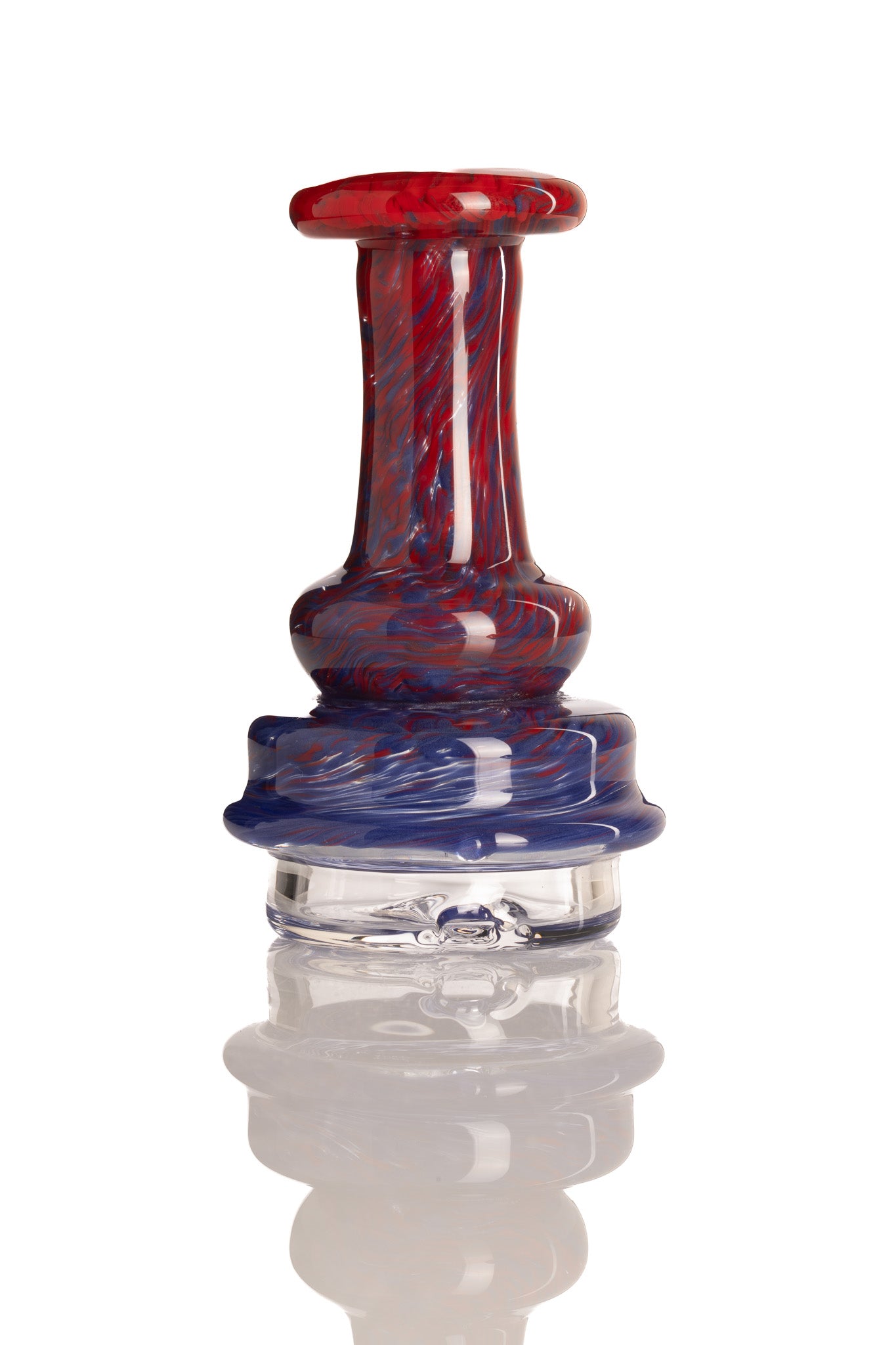 Mastah Glass - Puffco Peak Frit Dry Top - Cherry/Hyacinth