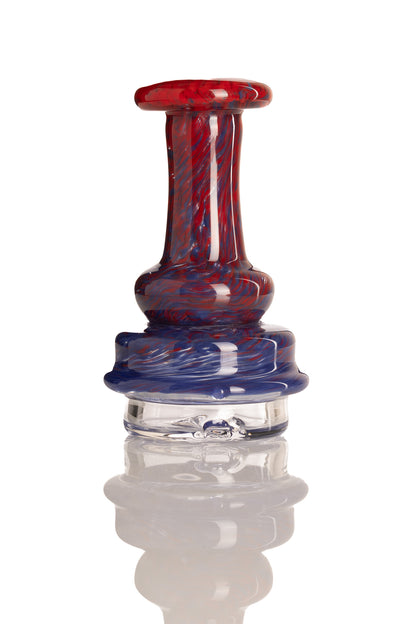 Mastah Glass - Puffco Peak Frit Dry Top - Cherry/Hyacinth