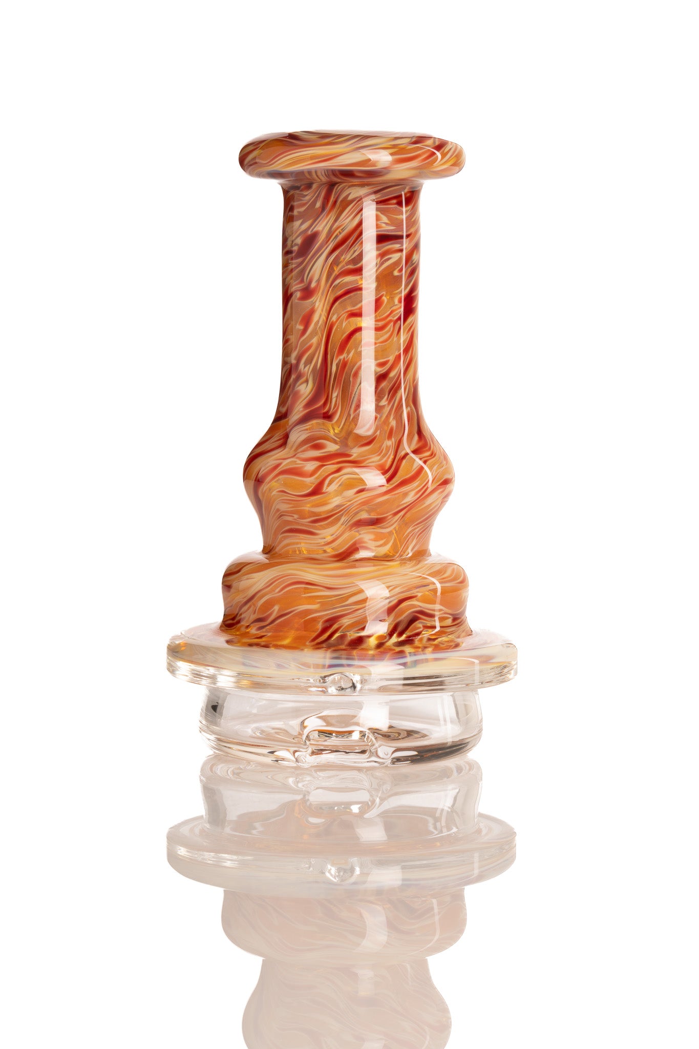 Mastah Glass - Puffco Peak Frit Dry Top - Butterscotch/Red Currant