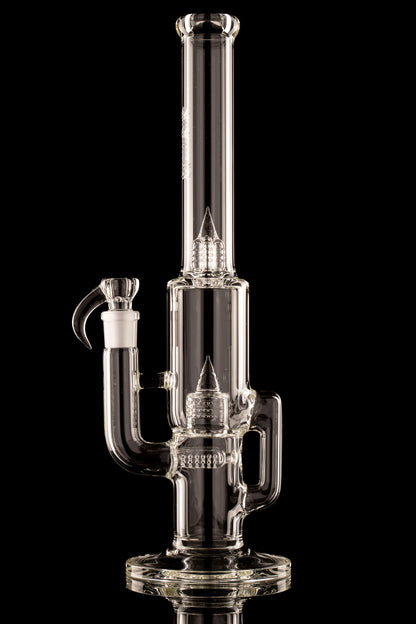 Sovereignty - Clear - Capcycler - Downgrid 16mm 6 Cut Stemline to Front Facing Grid Cap w/Spike, Splashguard & 38mm Neck