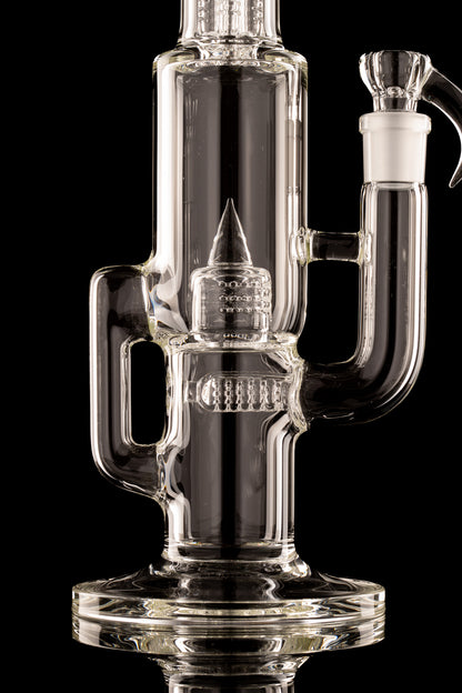 Sovereignty - Clear - Capcycler - Downgrid 16mm 6 Cut Stemline to Front Facing Grid Cap w/Spike, Splashguard & 38mm Neck