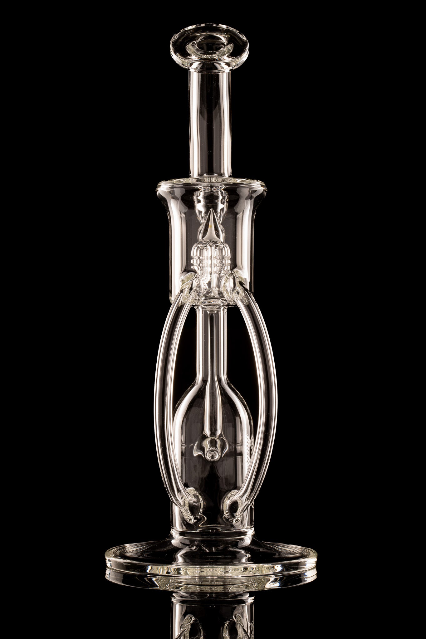 Sovereignty - Clear - Dual Drain Mini Hornet - Upgrid 8mm 6 Cut Stemline to Inverted 4 Splashguard