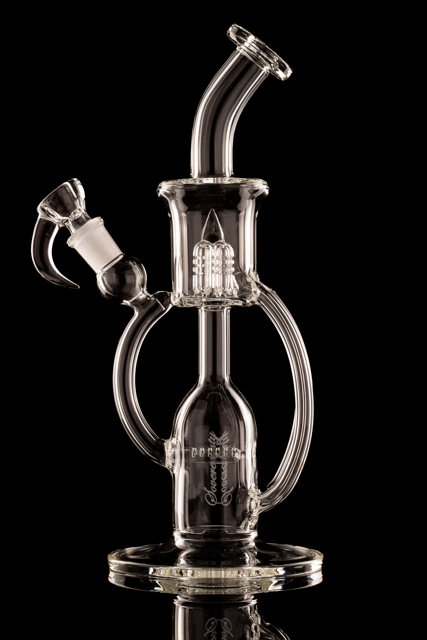 Sovereignty - Clear - Dual Drain Mini Hornet - Upgrid 8mm 6 Cut Stemline to Inverted 4 Splashguard