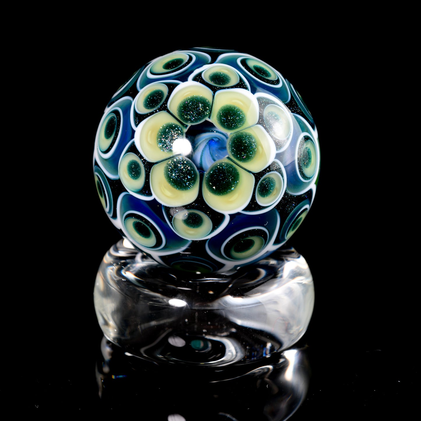 Indo Glass - Large Dot Stack & Wigwag Roller
