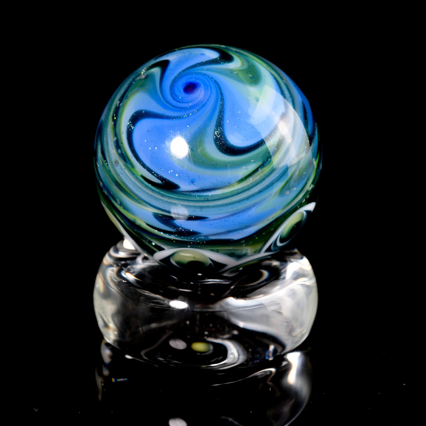 Indo Glass - Large Dot Stack & Wigwag Roller