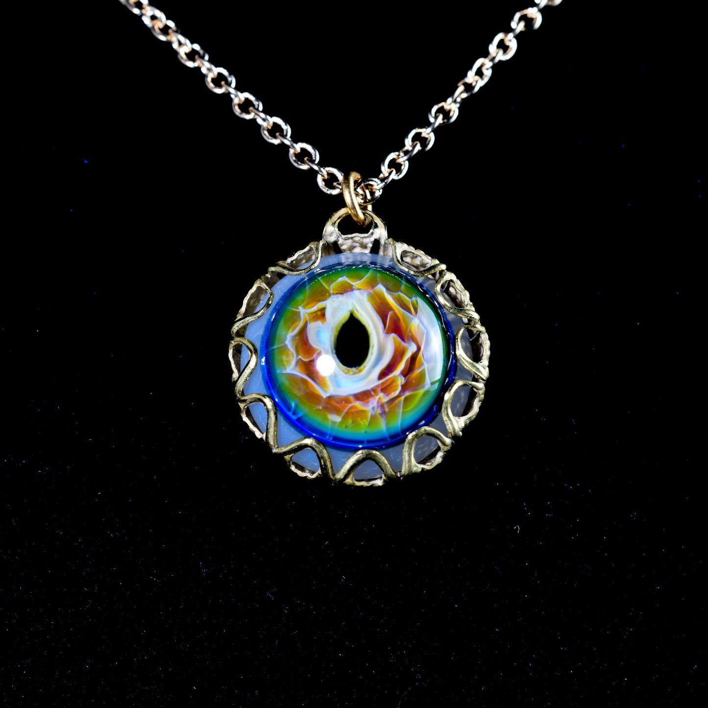 Indo Glass x Just Pake - Eye Pendants W/ Setting - 1