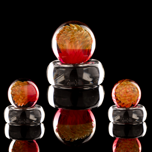Kitty Meow Glass - Fumed Implosion Marble/Slurper Top - 3